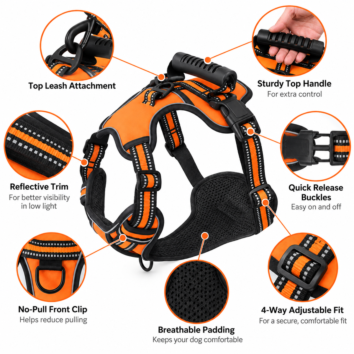 Performance No-Pull Reflective Harness