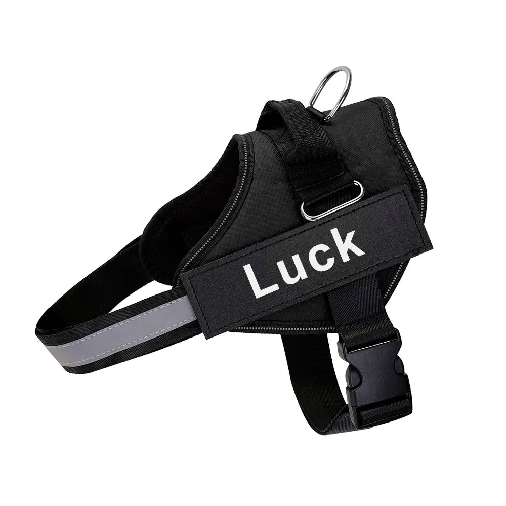 Custom ID Dog Harness with Personalised Velcro Patch