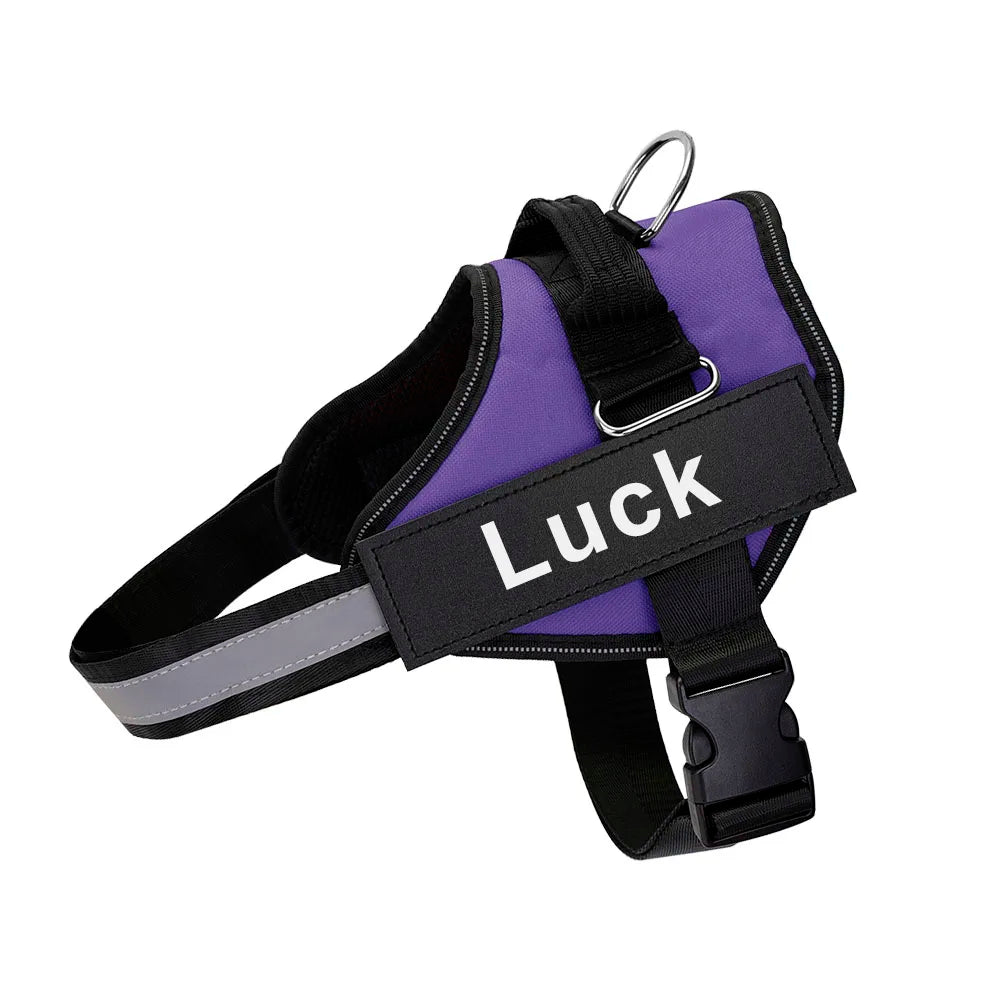 Custom ID Dog Harness with Personalised Velcro Patch