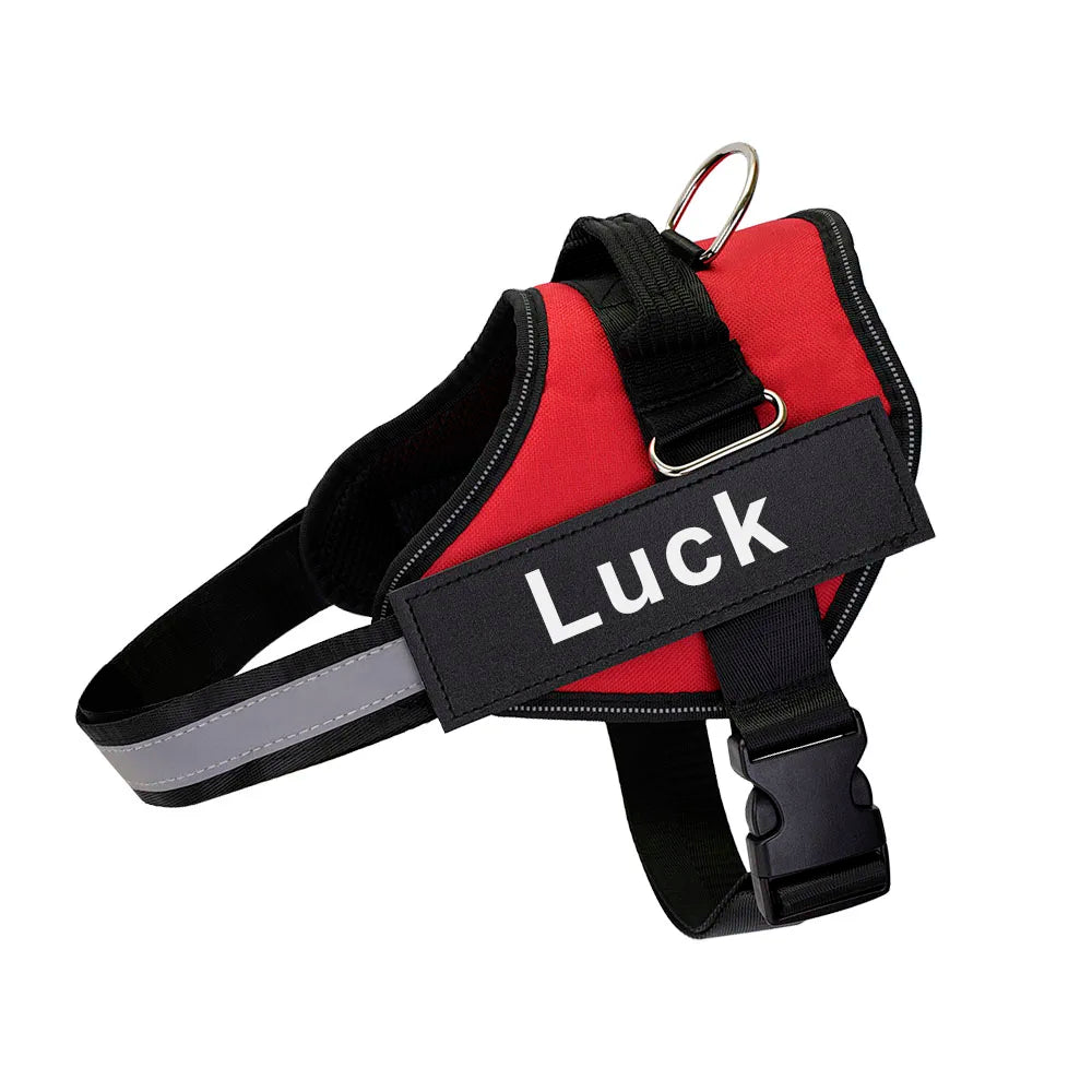 Custom ID Dog Harness with Personalised Velcro Patch