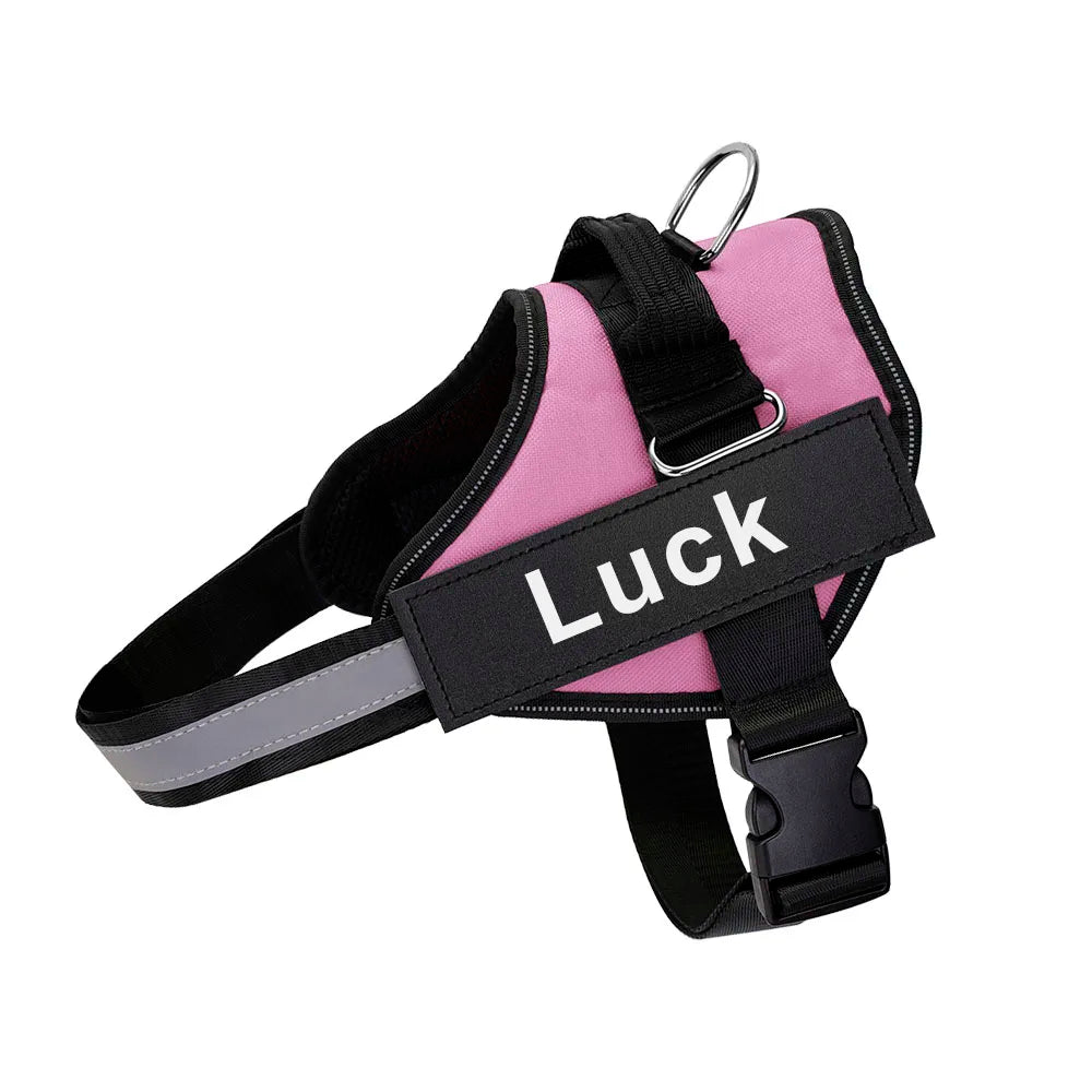 Custom ID Dog Harness with Personalised Velcro Patch