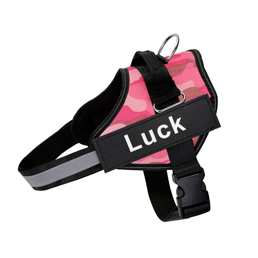 Custom ID Dog Harness with Personalised Velcro Patch