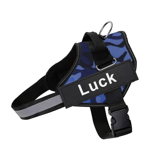 Custom ID Dog Harness with Personalised Velcro Patch