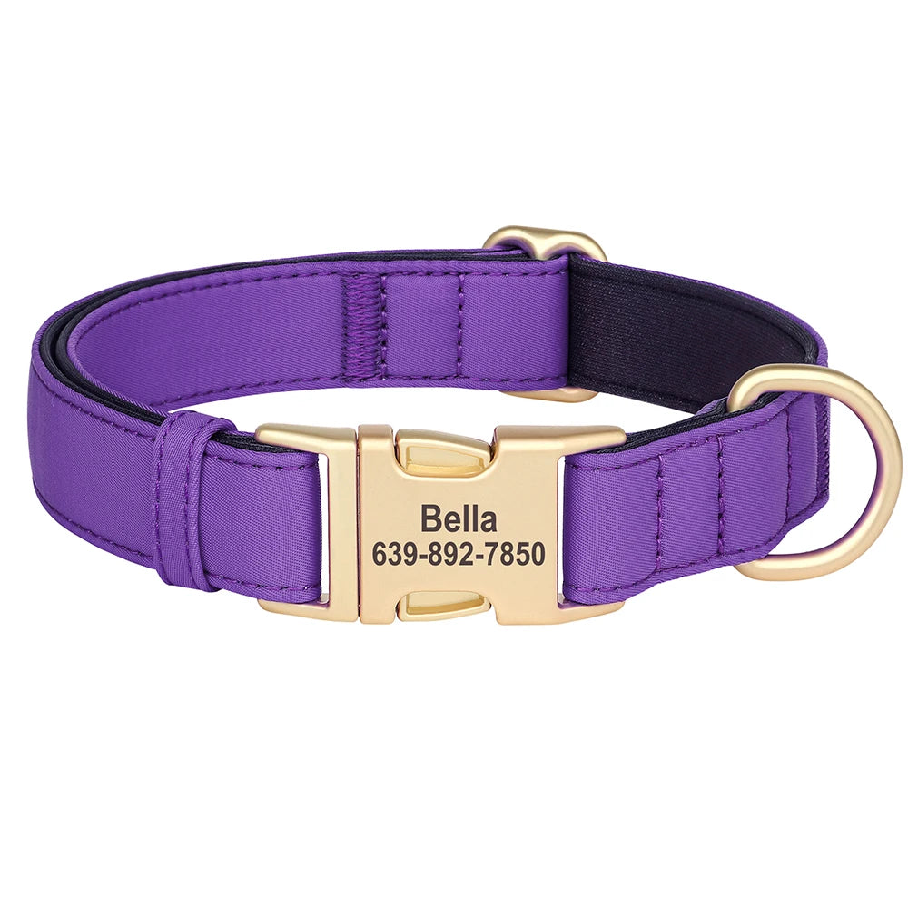 Personalised Nylon Dog Collar with Free Engraving