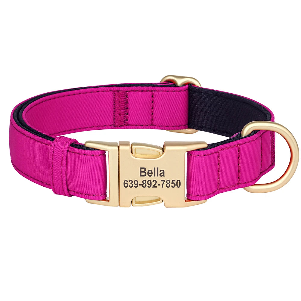 Personalised Nylon Dog Collar with Free Engraving