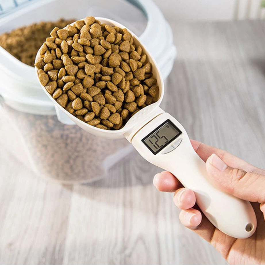 Electronic Pet Food Measuring Scoop with Digital LED Display