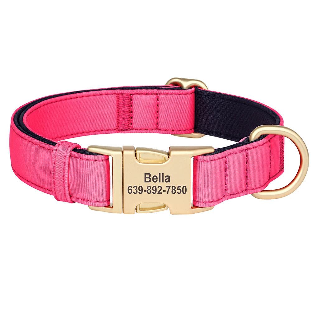 Personalised Nylon Dog Collar with Free Engraving