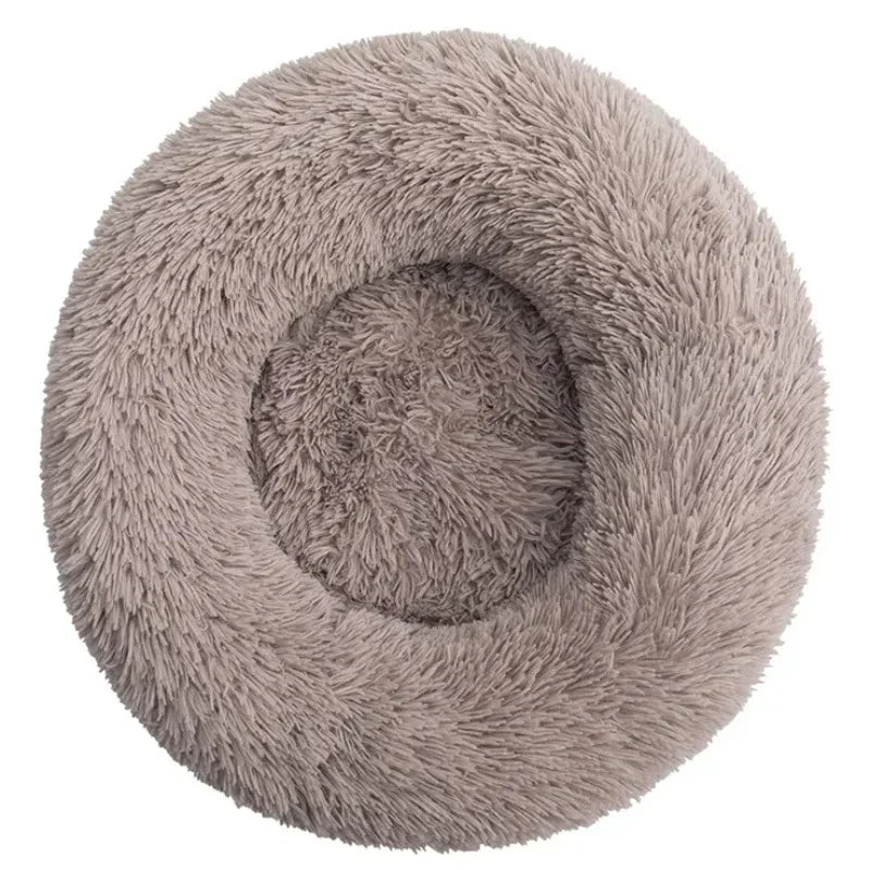 Round Plush Dog Bed Soft & Comfortable