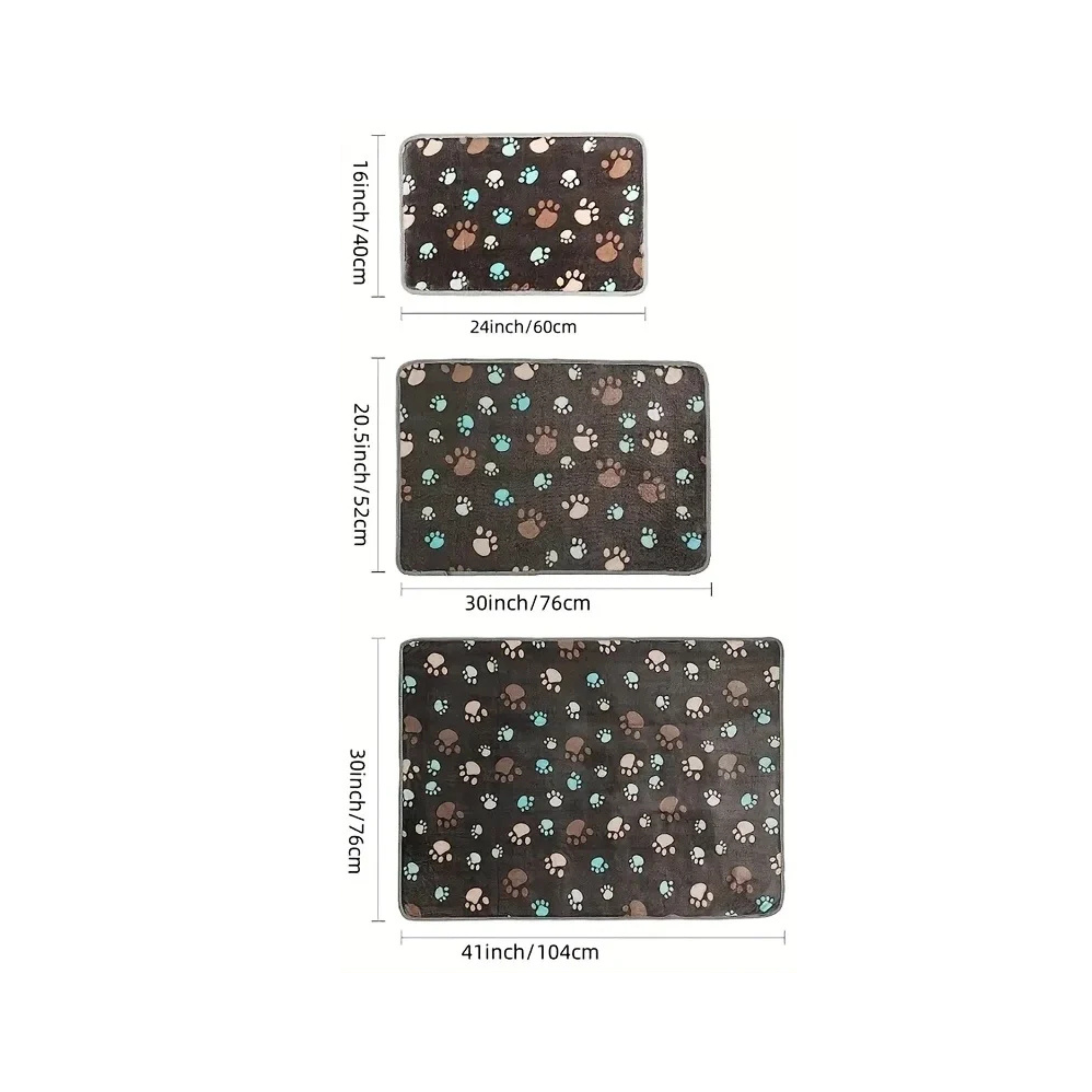 3-Pack Soft Fleece Pet Blankets