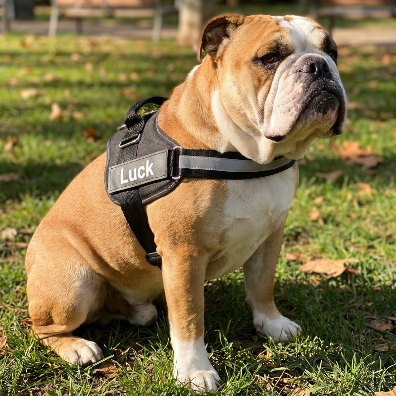 Custom ID Dog Harness with Personalised Velcro Patch