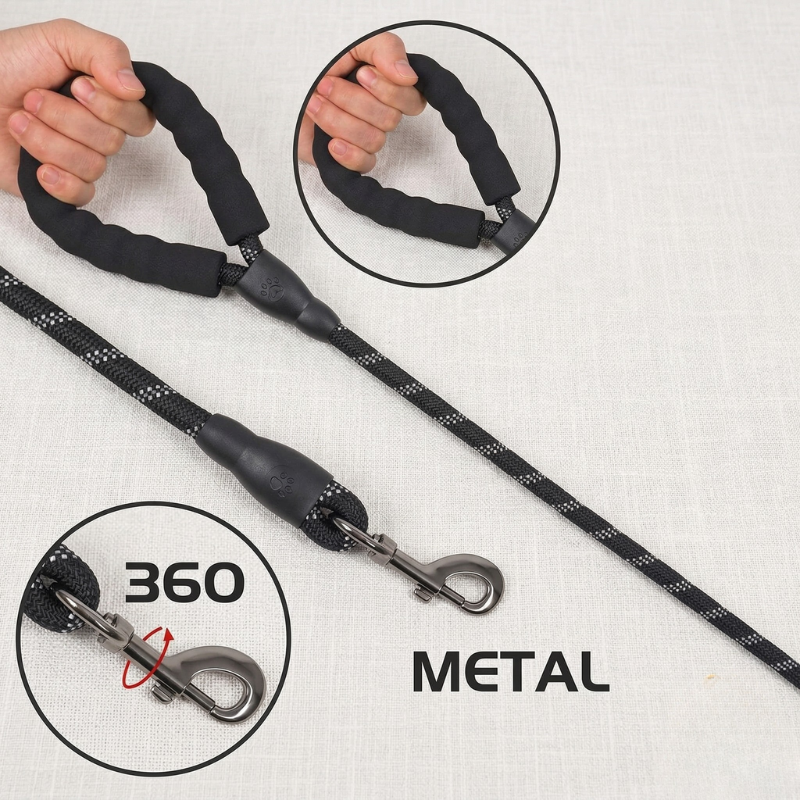 Reflective Braided Dog Lead