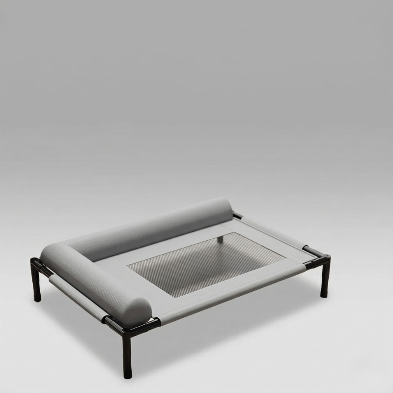 Raised Breathable Dog Bed with Removable Cushion
