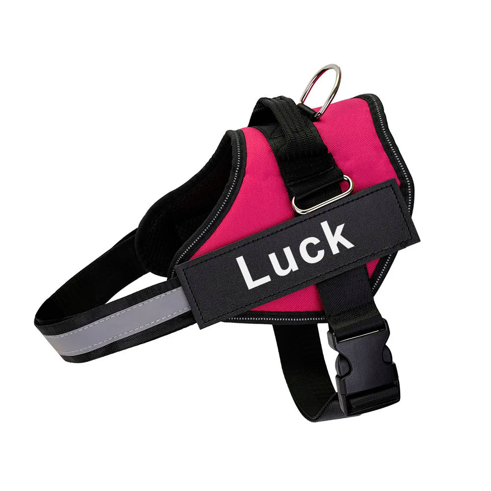 Custom ID Dog Harness with Personalised Velcro Patch