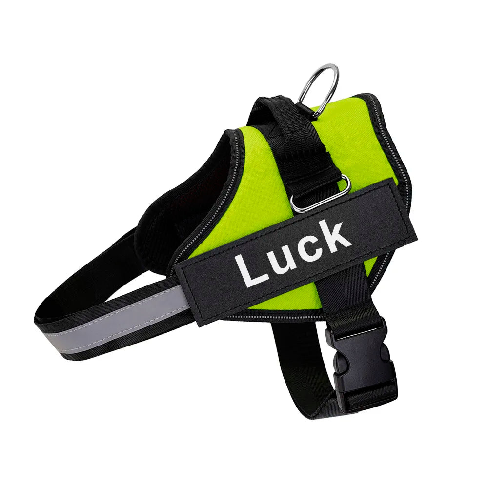 Custom ID Dog Harness with Personalised Velcro Patch
