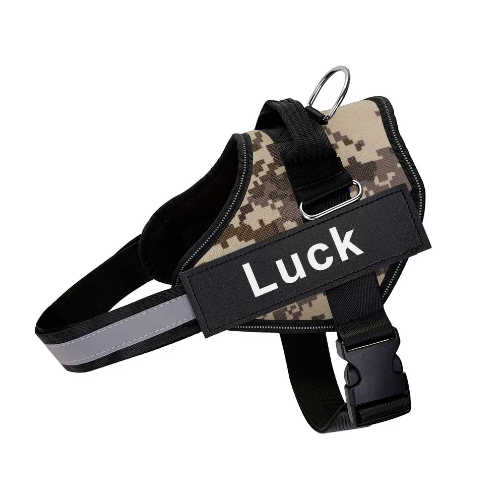Custom ID Dog Harness with Personalised Velcro Patch