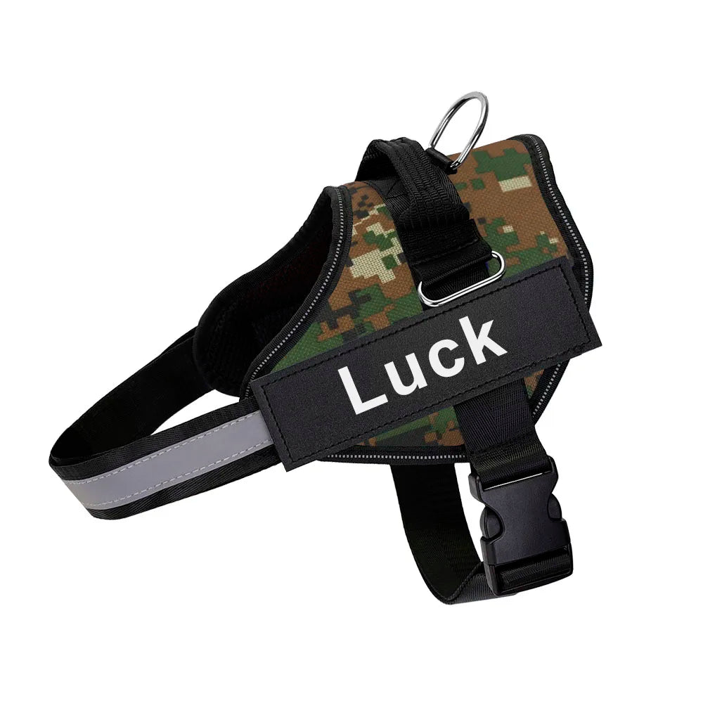 Custom ID Dog Harness with Personalised Velcro Patch