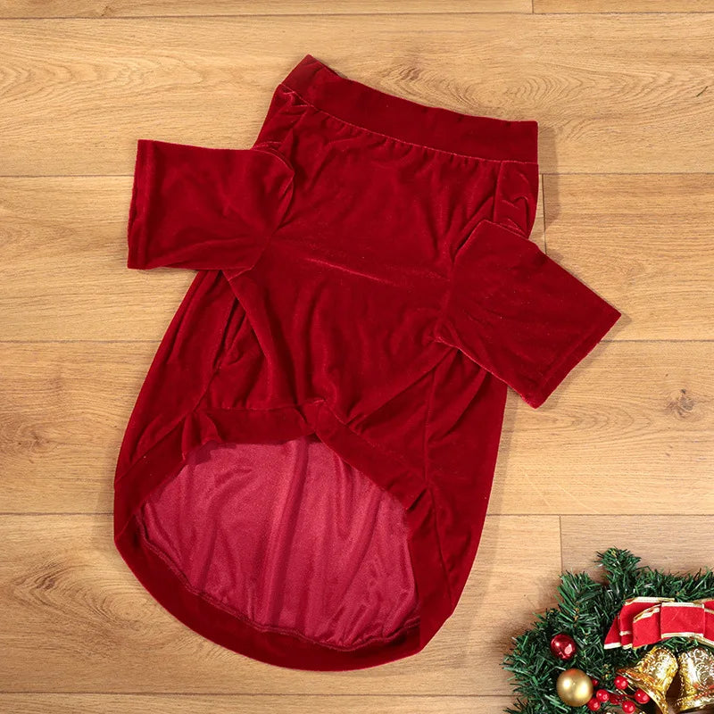 Christmas Velvet Dog Sweatshirt