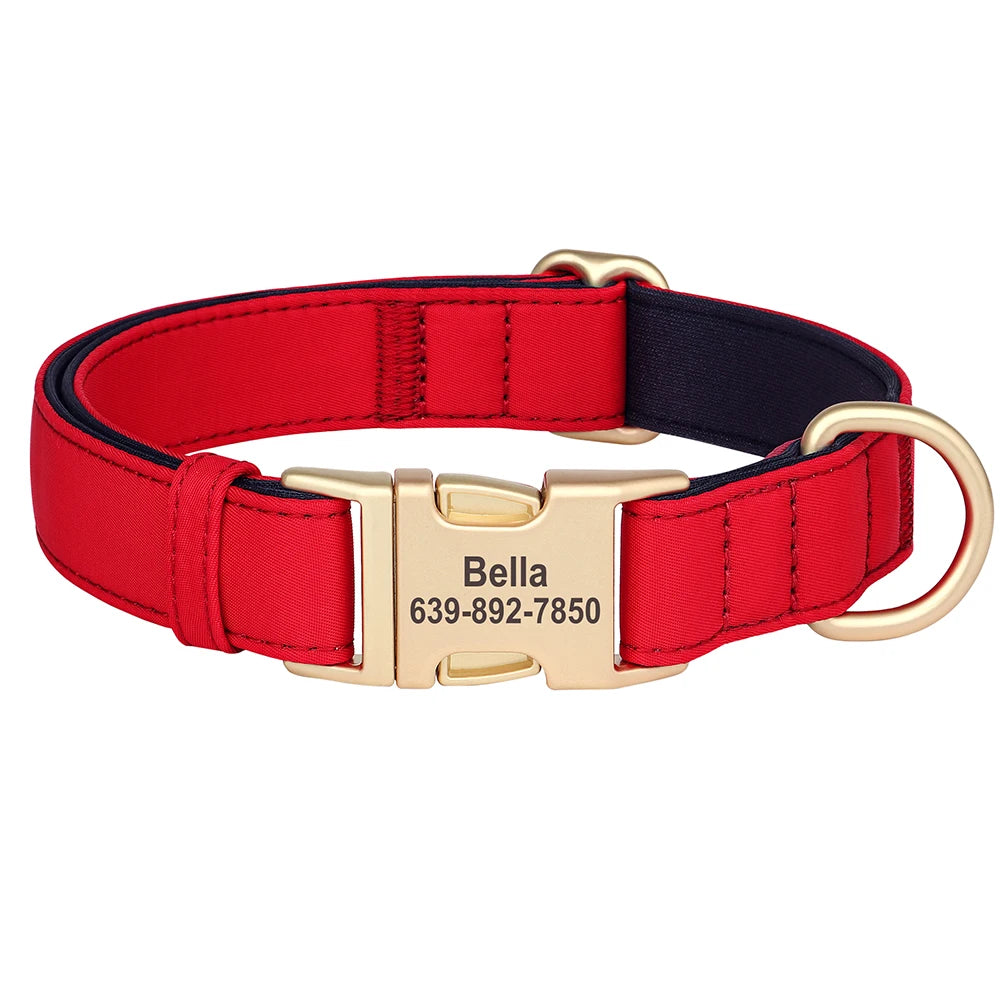 Personalised Nylon Dog Collar with Free Engraving