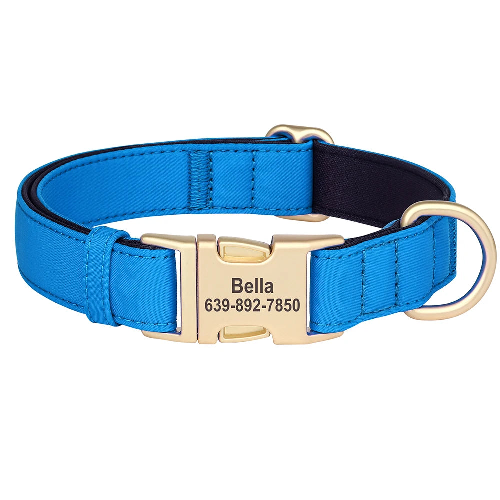 Personalised Nylon Dog Collar with Free Engraving