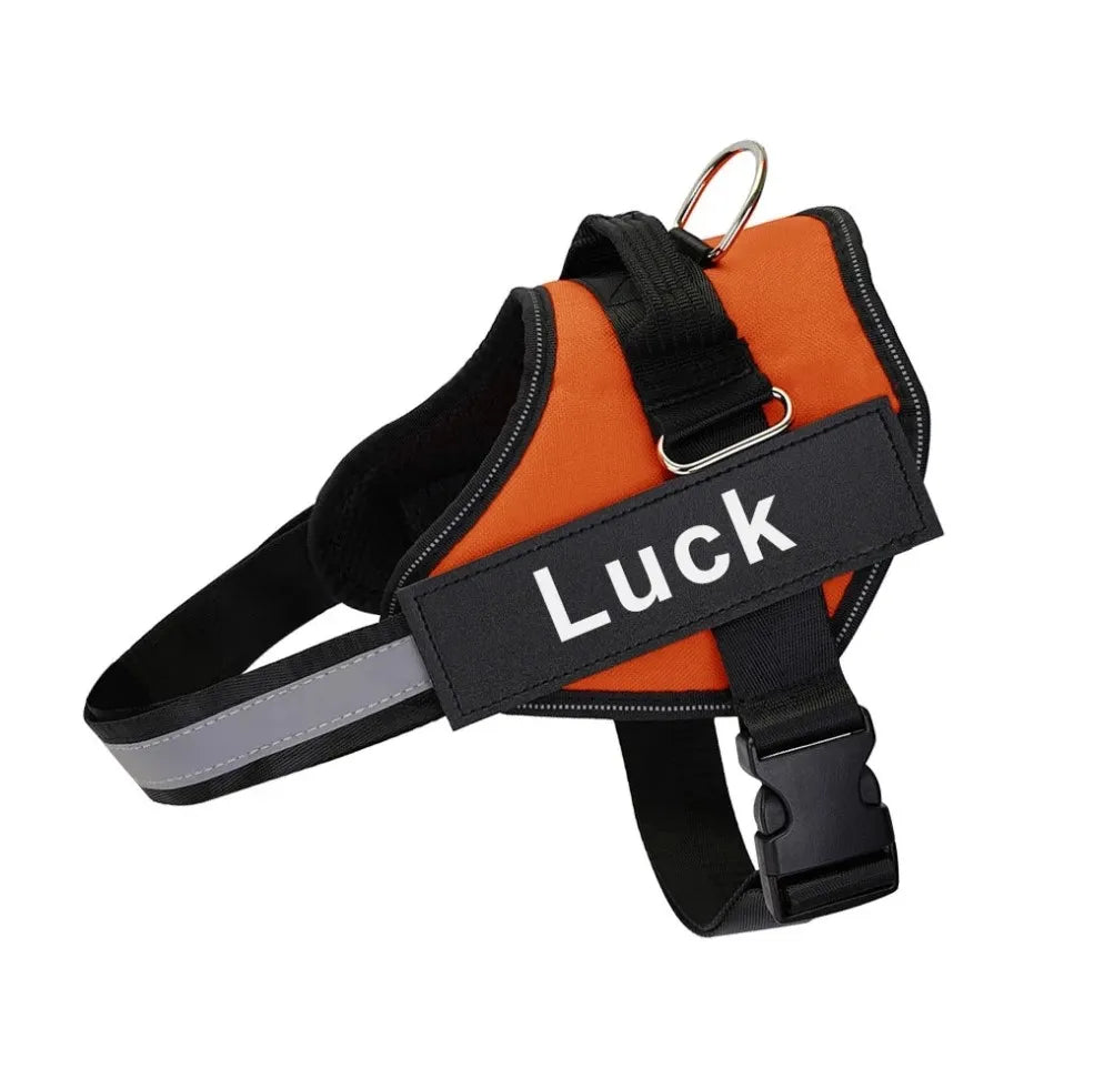 Custom ID Dog Harness with Personalised Velcro Patch