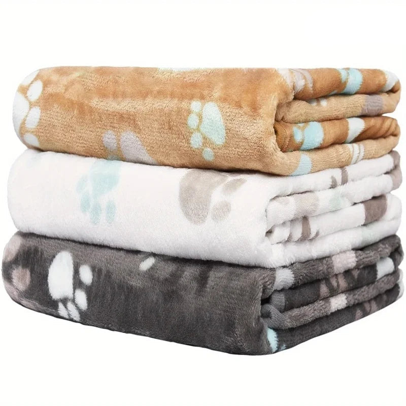3-Pack Soft Fleece Pet Blankets