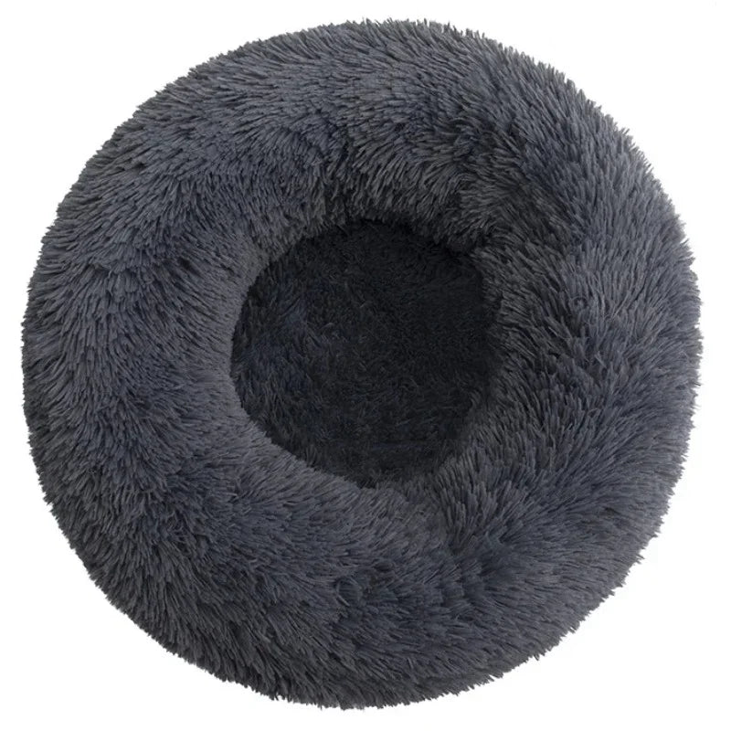 Round Plush Dog Bed Soft & Comfortable