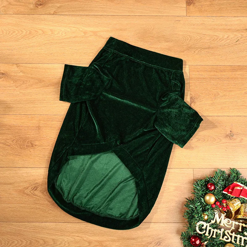 Christmas Velvet Dog Sweatshirt
