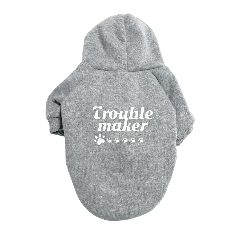 Trouble Maker Dog Hoodie Sweater