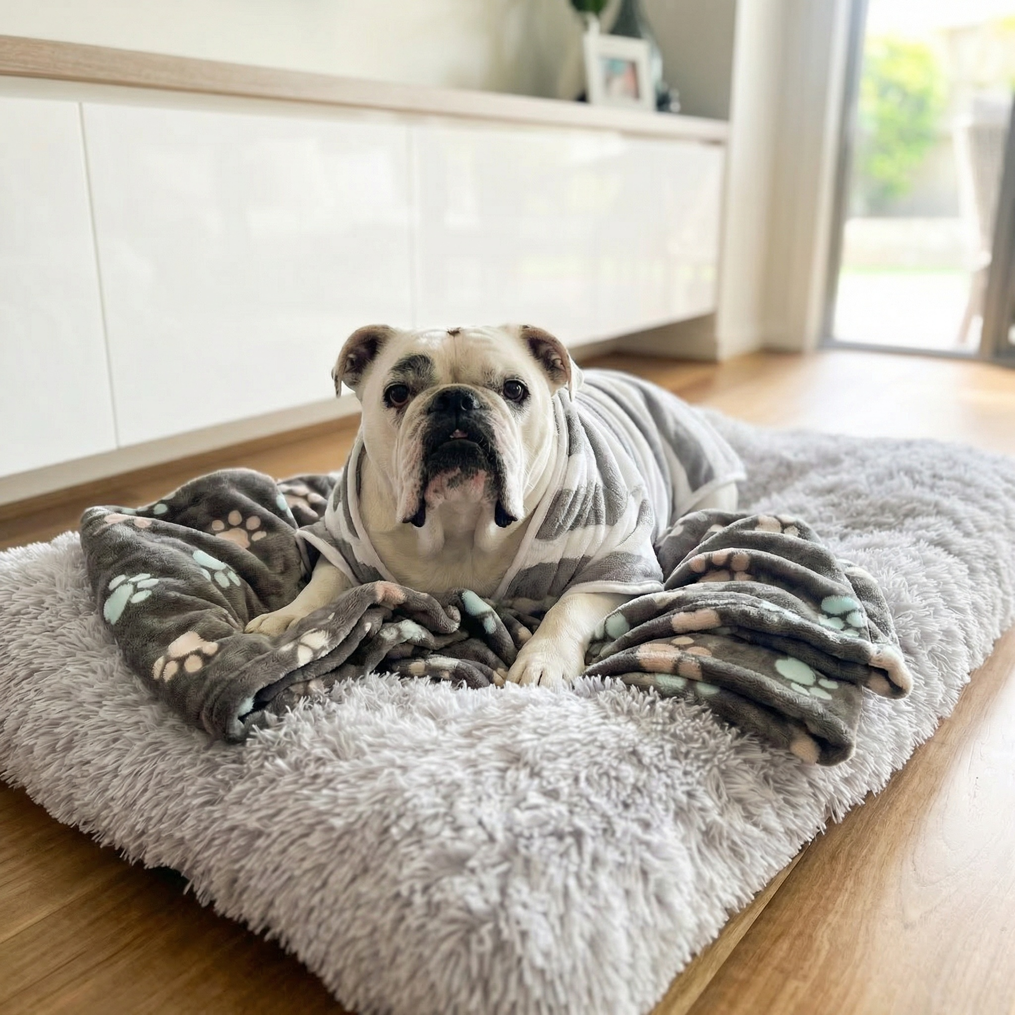 Soft Long Plush Dog Bed
