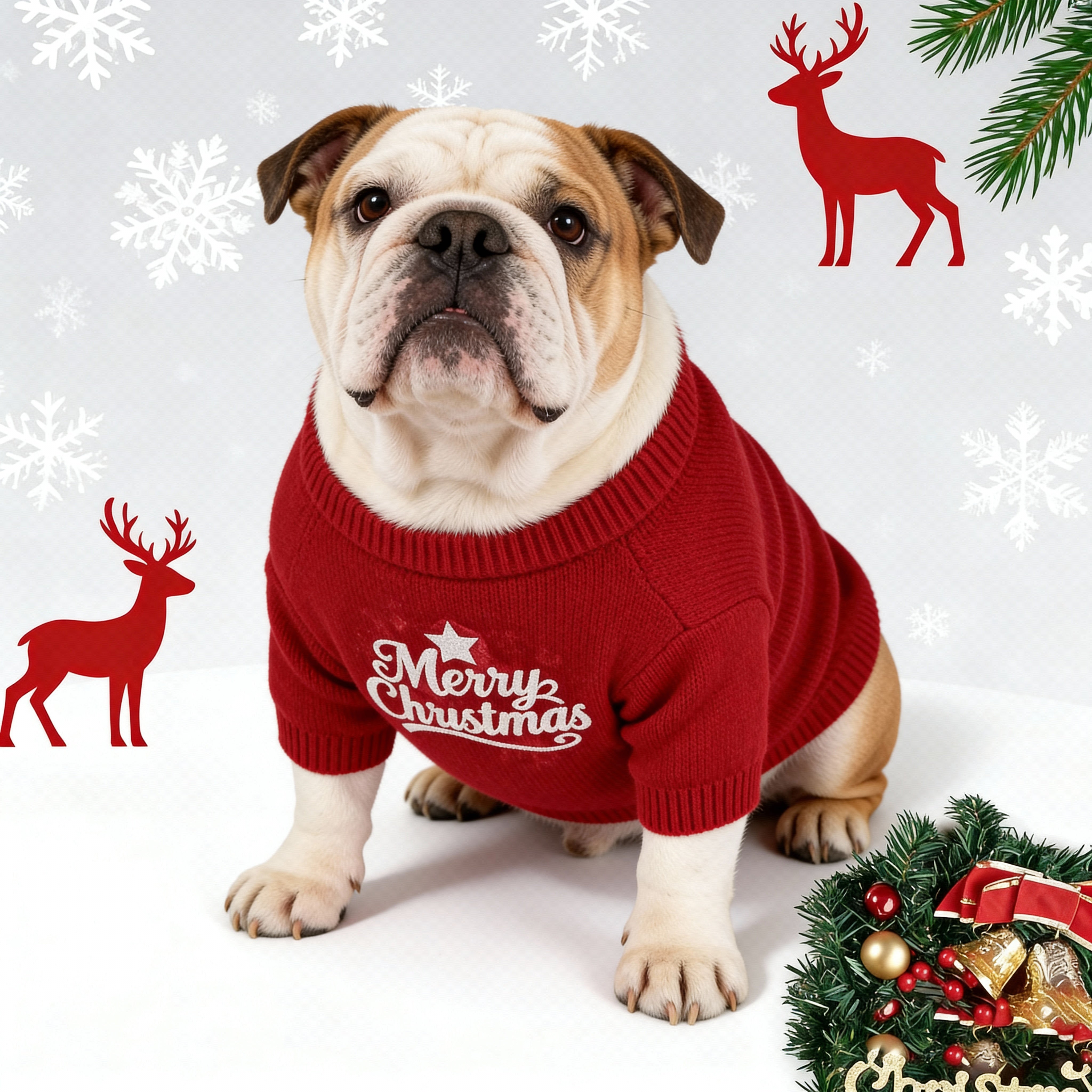 Christmas Velvet Dog Sweatshirt