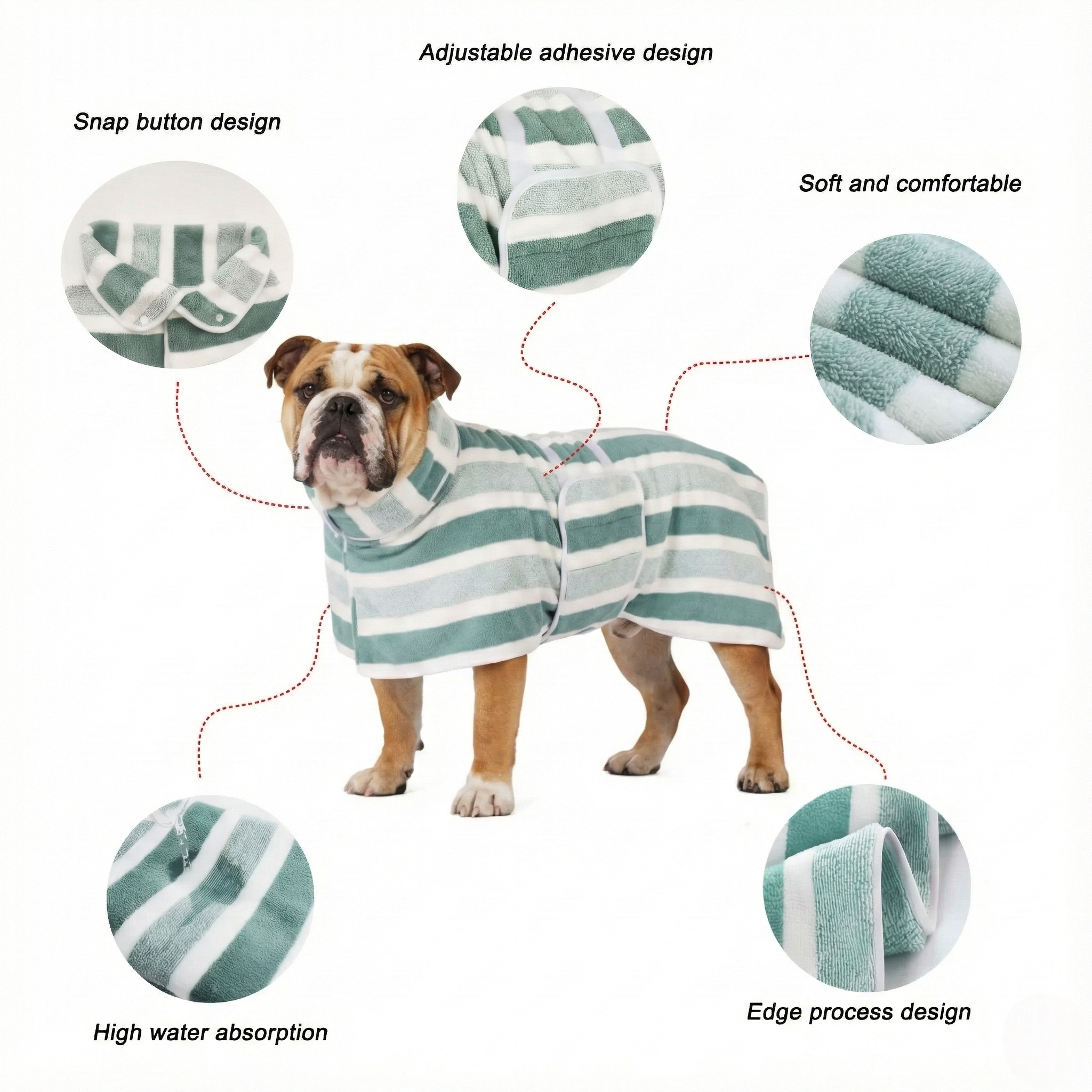 Super Absorbent Quick-Dry Dog Bathrobe