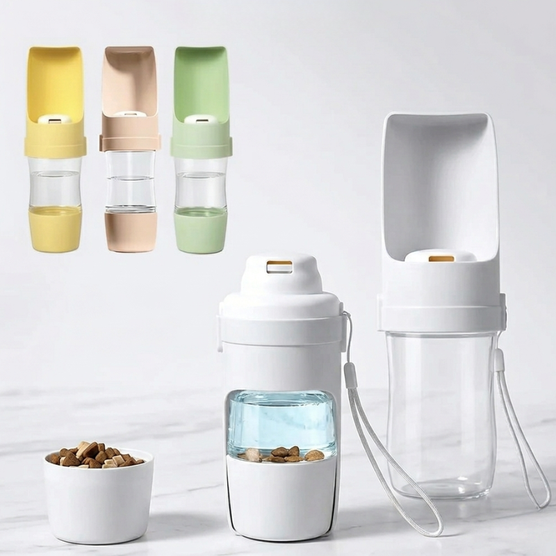2-in-1 Dog Travel Water Bottle & Bowl